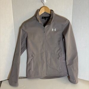 Under Armour ColdGear Storm Softshell Jacket Gray Fitted Small Fall Sporty Prep